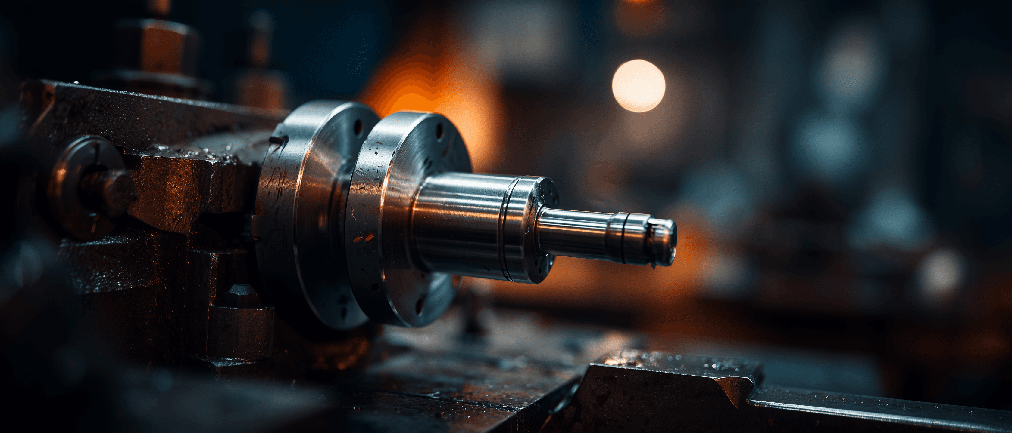 Precision micrometer measuring component tolerance on factory inspection bench